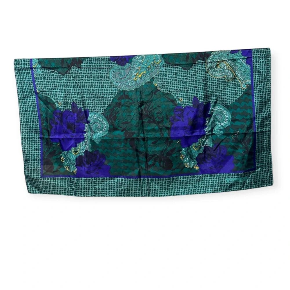 Christian Dior large silk scarf